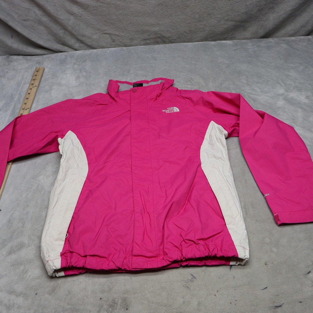 North‎ Face Rain Jacket Girls Medium 10/12 Pink Waterproof Mesh Lined 3in1 Shell